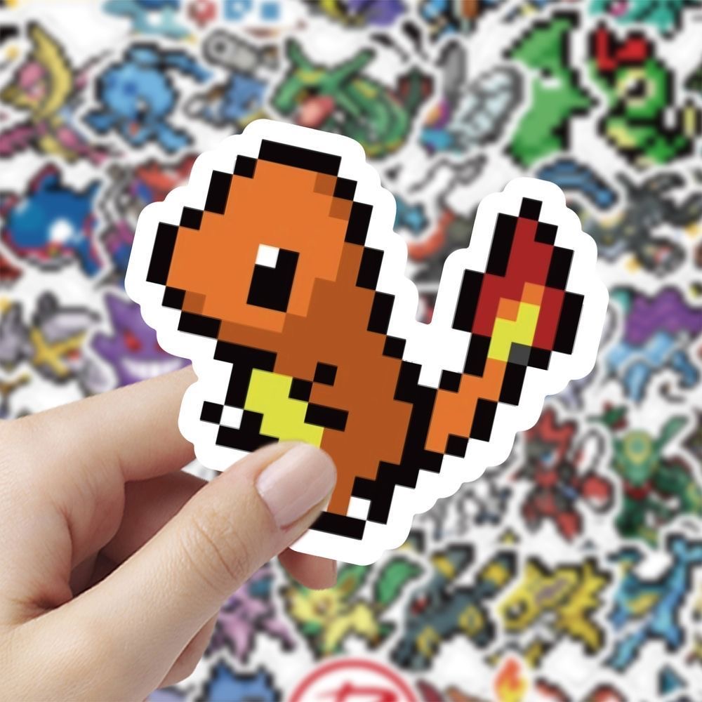 60 Stück Pixel-Pokémon-Aufkleb – Tablet Cute Accessories Bewertung und Preis